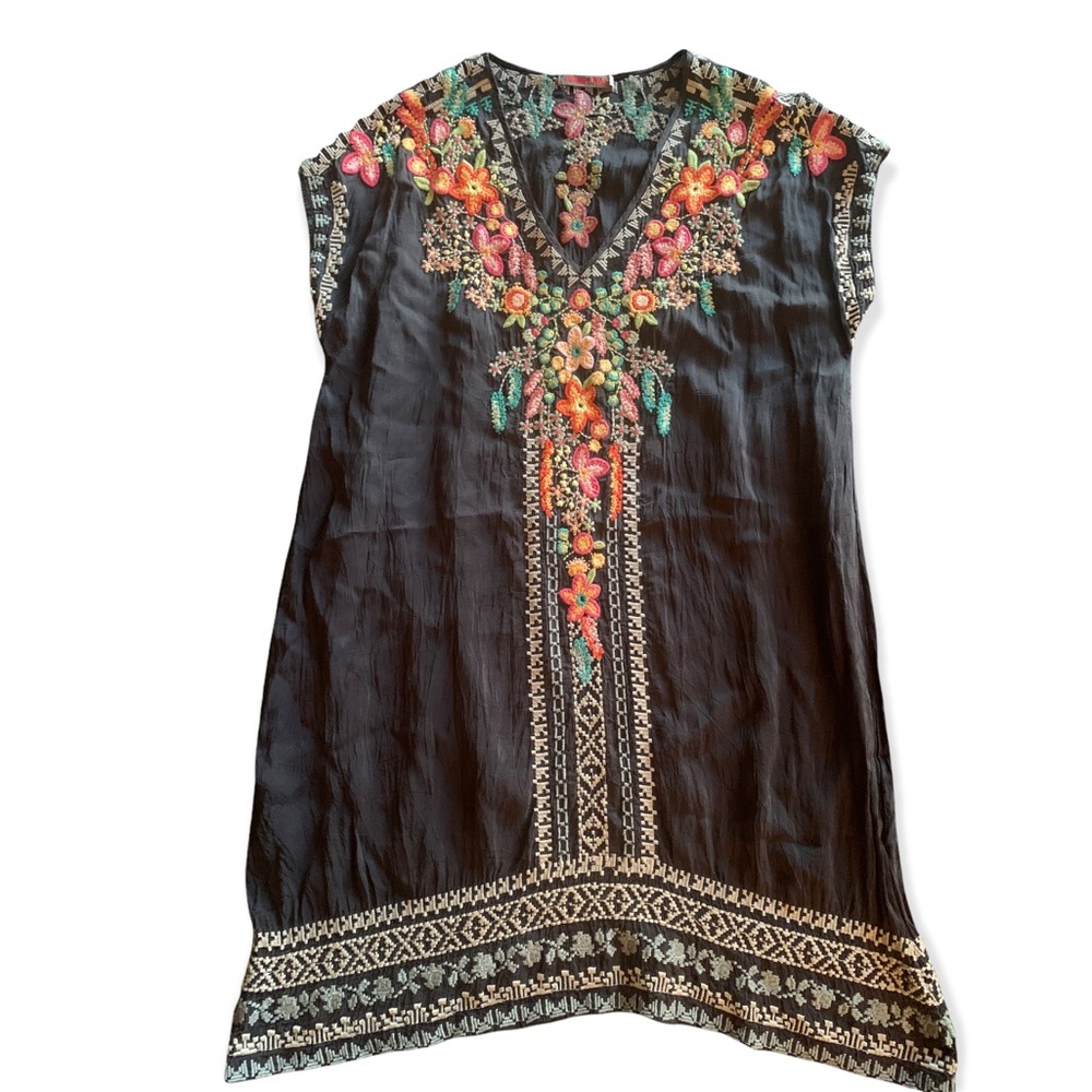 Johnny Was Embroidered Tunic Dress